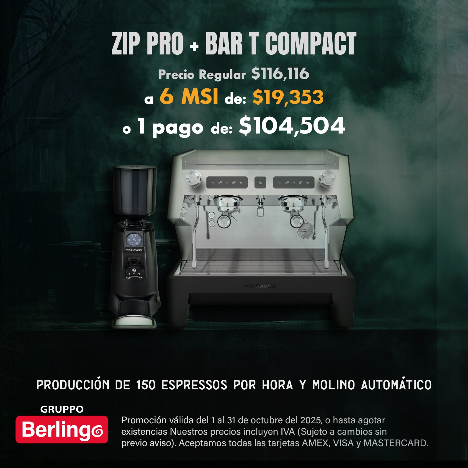 Zip Pro + Bar T La Pavoni Gruppo Berlingo