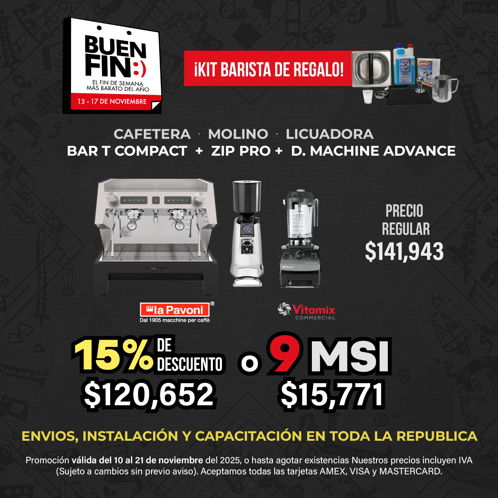 Cafetera y Molino Profesional